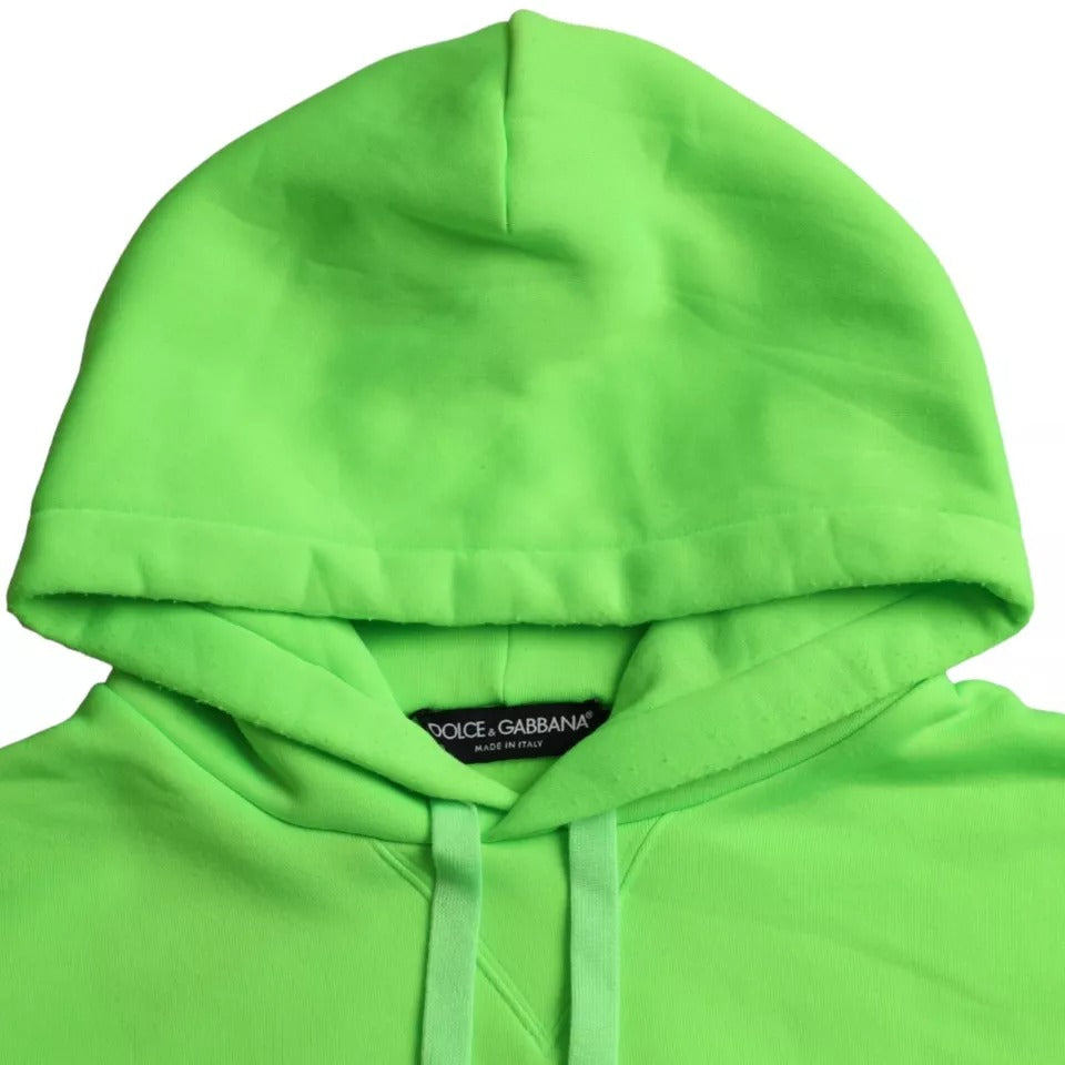 Dolce & Gabbana Green Logo Hooded Pullover Sweatshirt Men's Sweater (Pre-Owned)