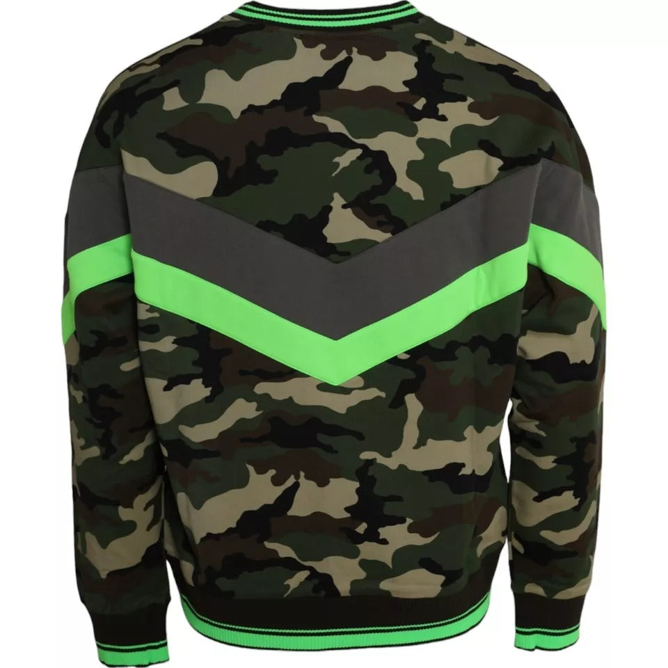 Dolce & Gabbana Multicolor Camouflage Sweatshirt Men's Sweater (Pre-Owned)