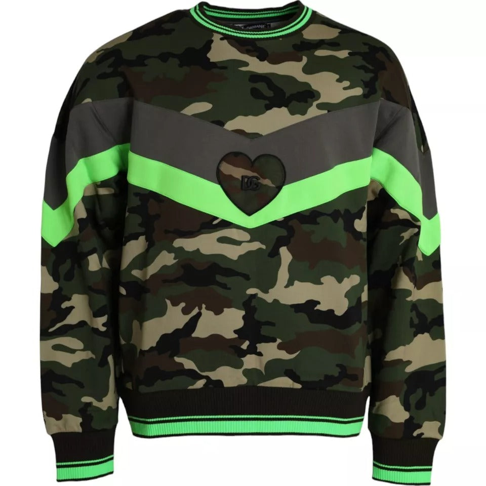 Dolce & Gabbana Multicolor Camouflage Sweatshirt Men's Sweater (Pre-Owned)