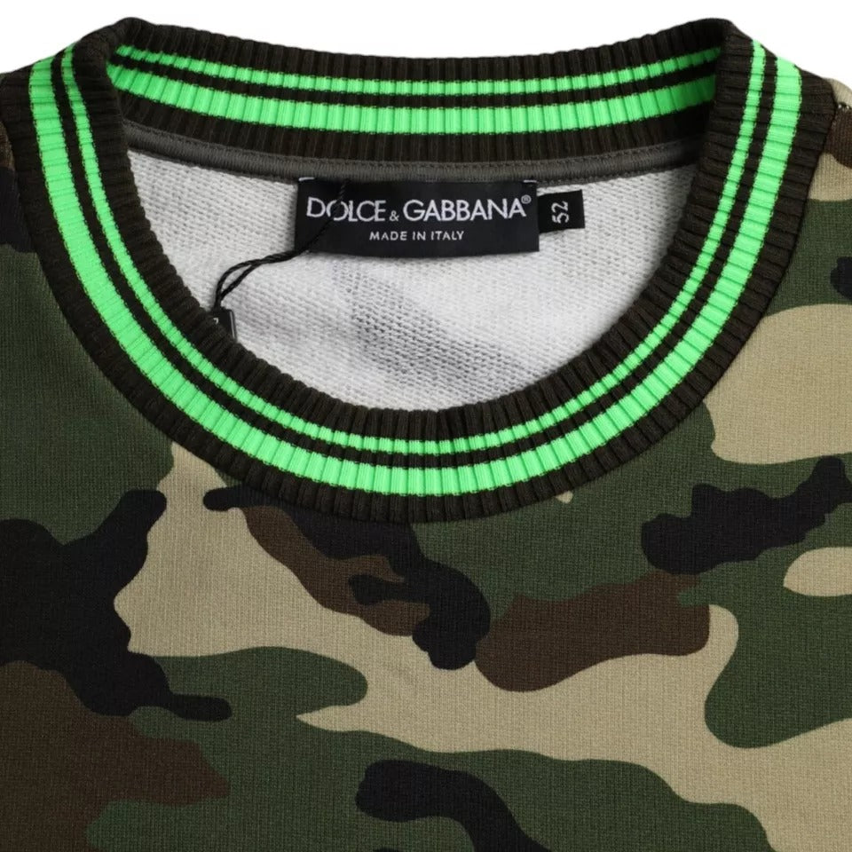 Dolce & Gabbana Multicolor Camouflage Sweatshirt Men's Sweater (Pre-Owned)