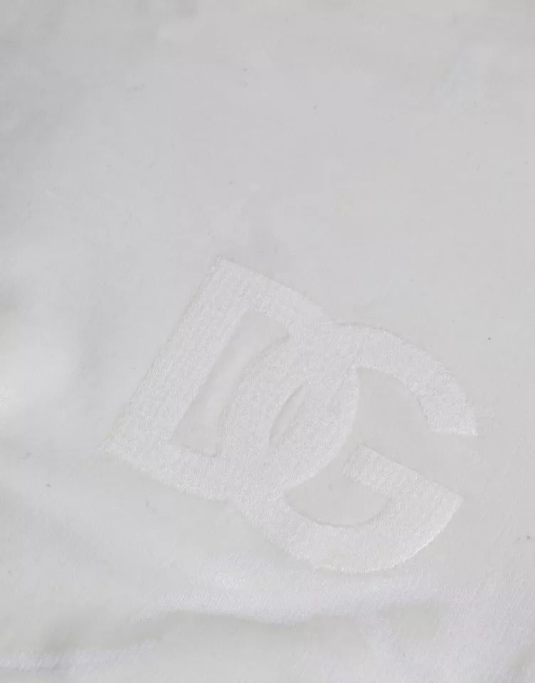 Dolce & Gabbana White Cotton Crew Neck Sweatshirt Men's Sweater (Pre-Owned)