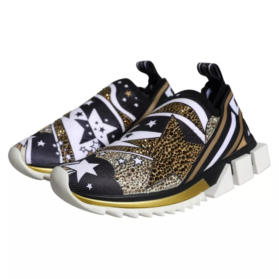 Dolce & Gabbana Multicolor Comet Star Print Sorrento Sneakers Women's Shoes
