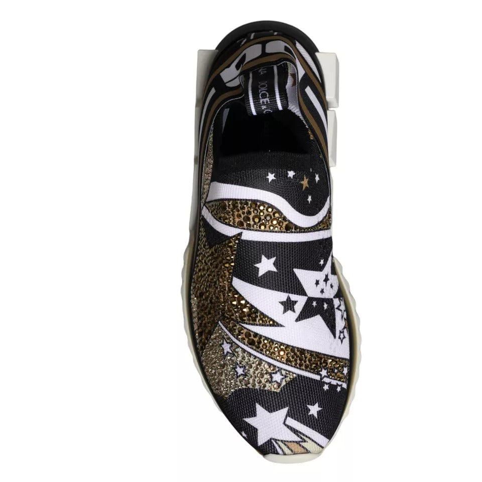Dolce & Gabbana Multicolor Comet Star Print Sorrento Sneakers Women's Shoes