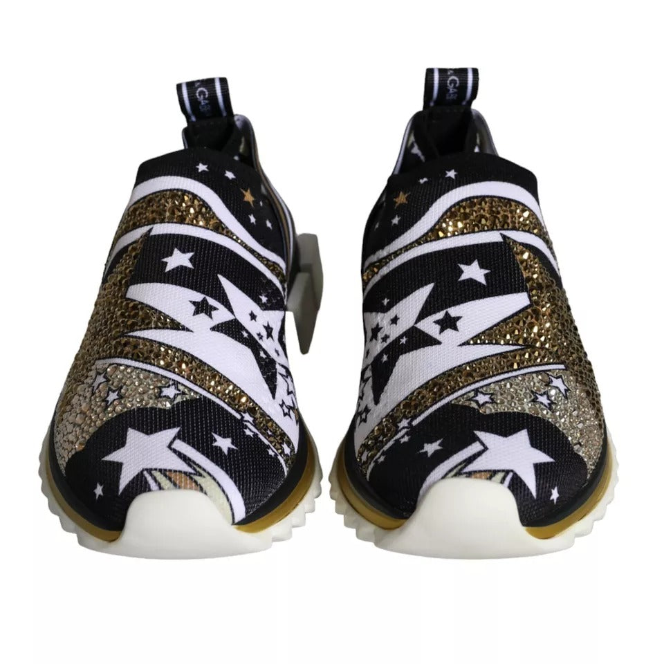 Dolce & Gabbana Multicolor Comet Star Print Sorrento Sneakers Women's Shoes