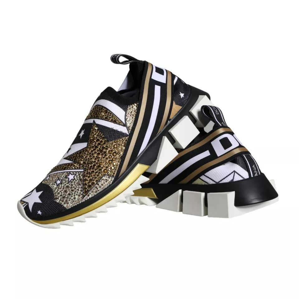 Dolce & Gabbana Multicolor Comet Star Print Sorrento Sneakers Women's Shoes