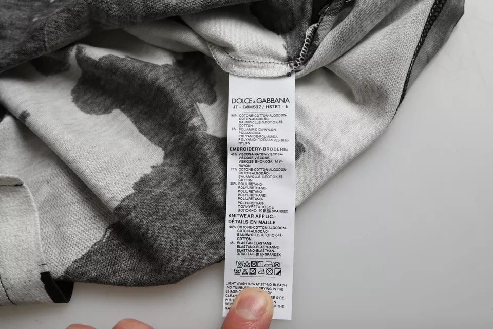 Dolce & Gabbana Multicolor Camouflage Cotton Crewneck Men's T-shirt