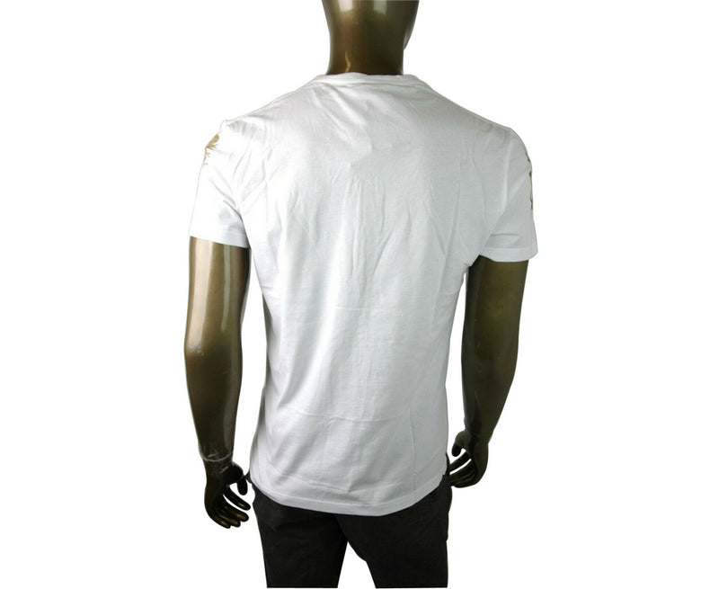 Alexander McQueen Men's White Organic Bullion Motif T-Shirt