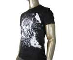 Alexander McQueen Men's Black Organic Skull Print T-Shirt