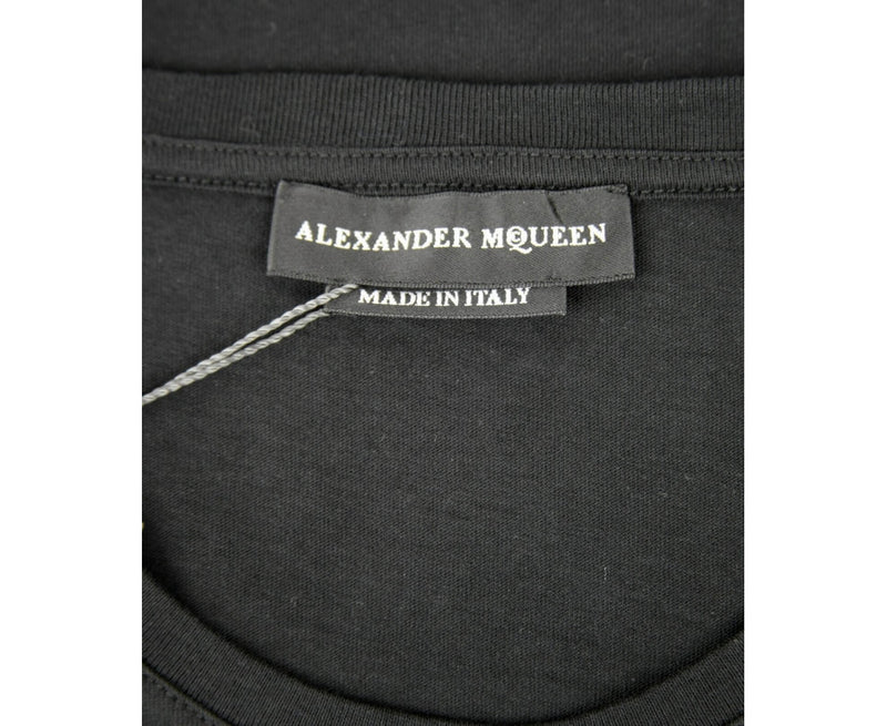 Alexander McQueen Men's Black Organic Skull Print T-Shirt