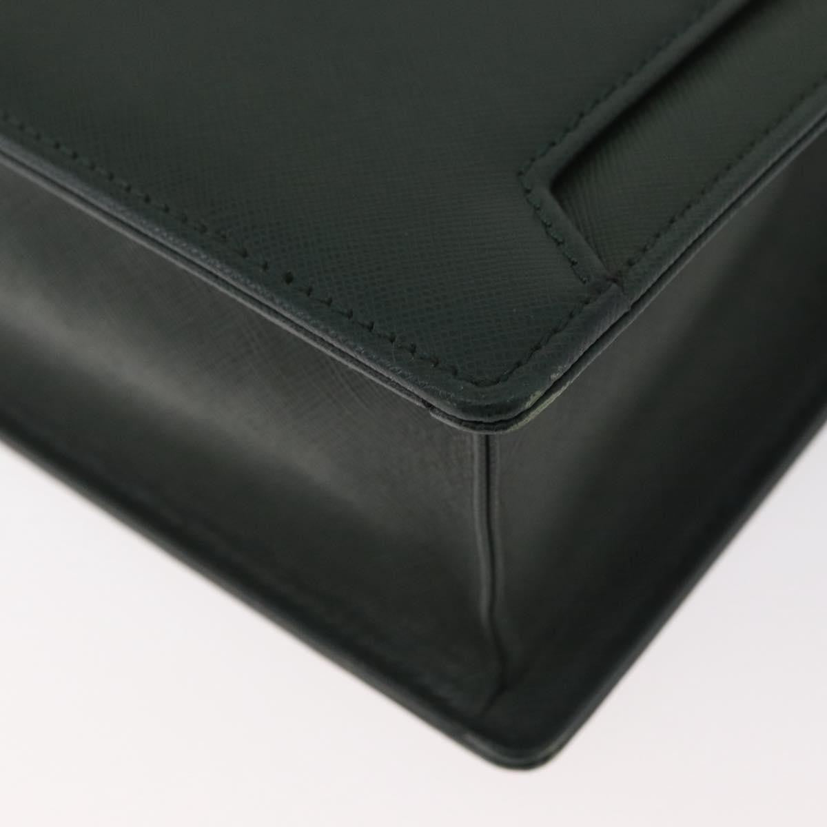 Burberry Briefcase Leather Green Leather Briefcase Bag (Pre-Owned)