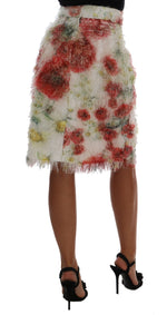 Dolce & Gabbana Elegant Floral High-Waist Pencil Women's Skirt