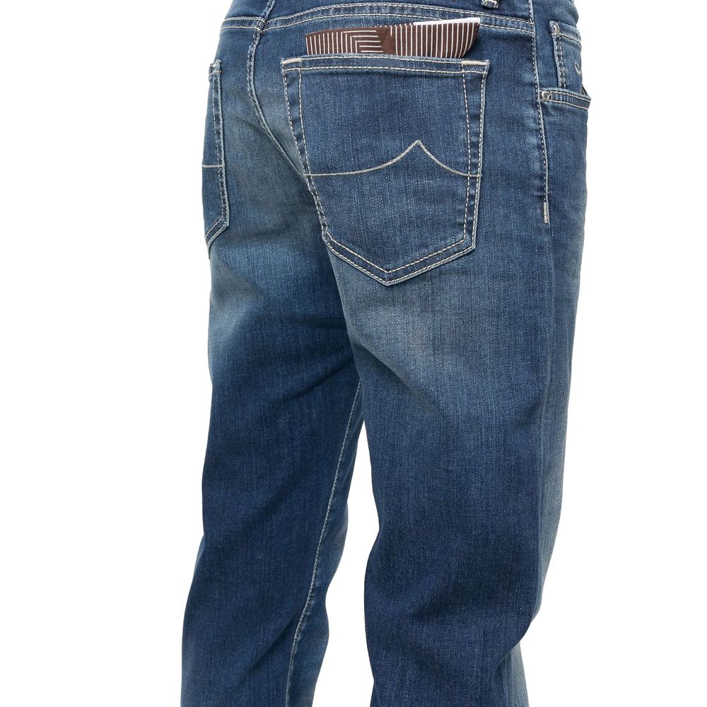Jacob Cohen Blue Cotton Jeans & Men's Pant