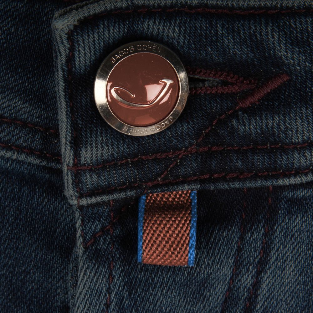 Jacob Cohen Blue Cotton Men's Slim Fit Men's Jean
