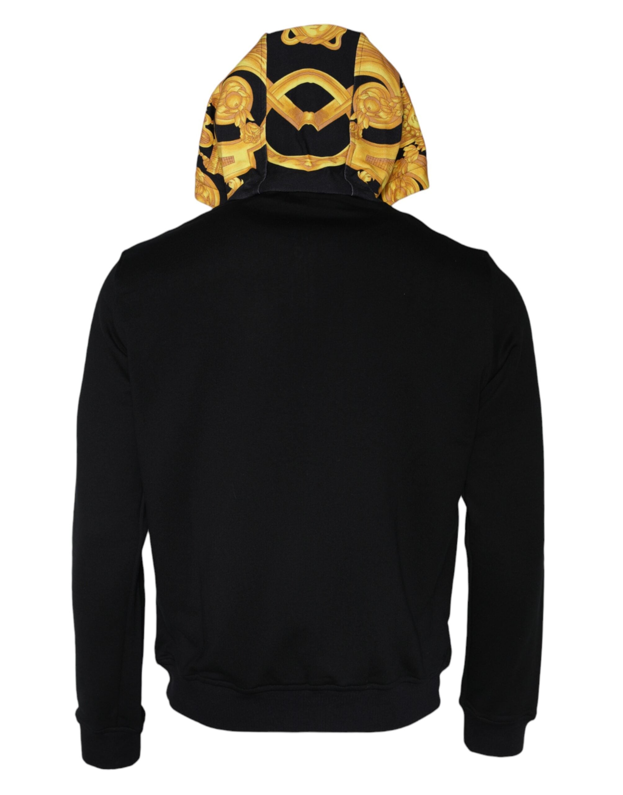 Versace Black Medusa Print Cotton Full Zip HoodieSweatshirt Men's Sweater