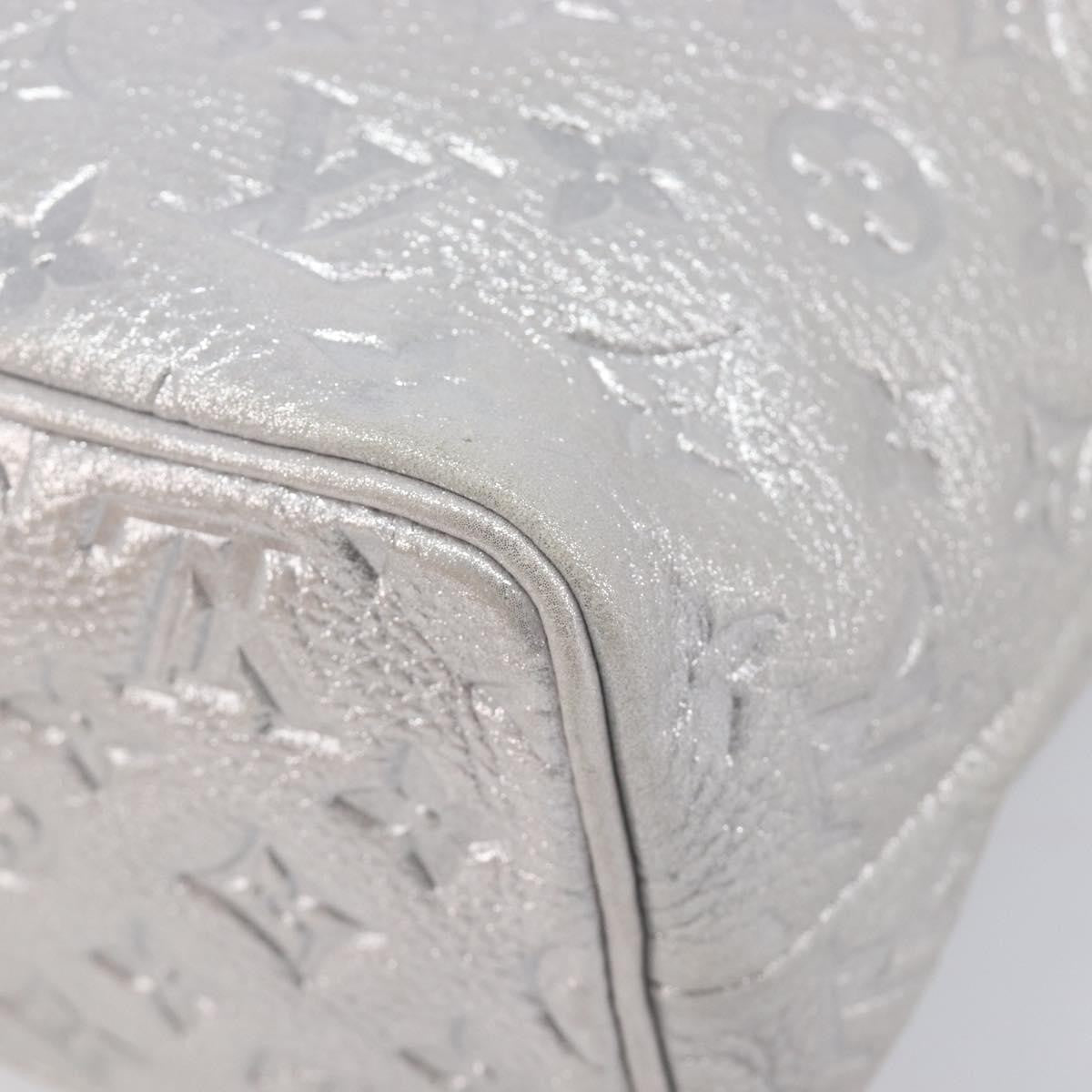 Louis Vuitton Halo Limited Edition Shimmer Monogram Embossed Leather Silver Leather Handbag (Pre-Owned)