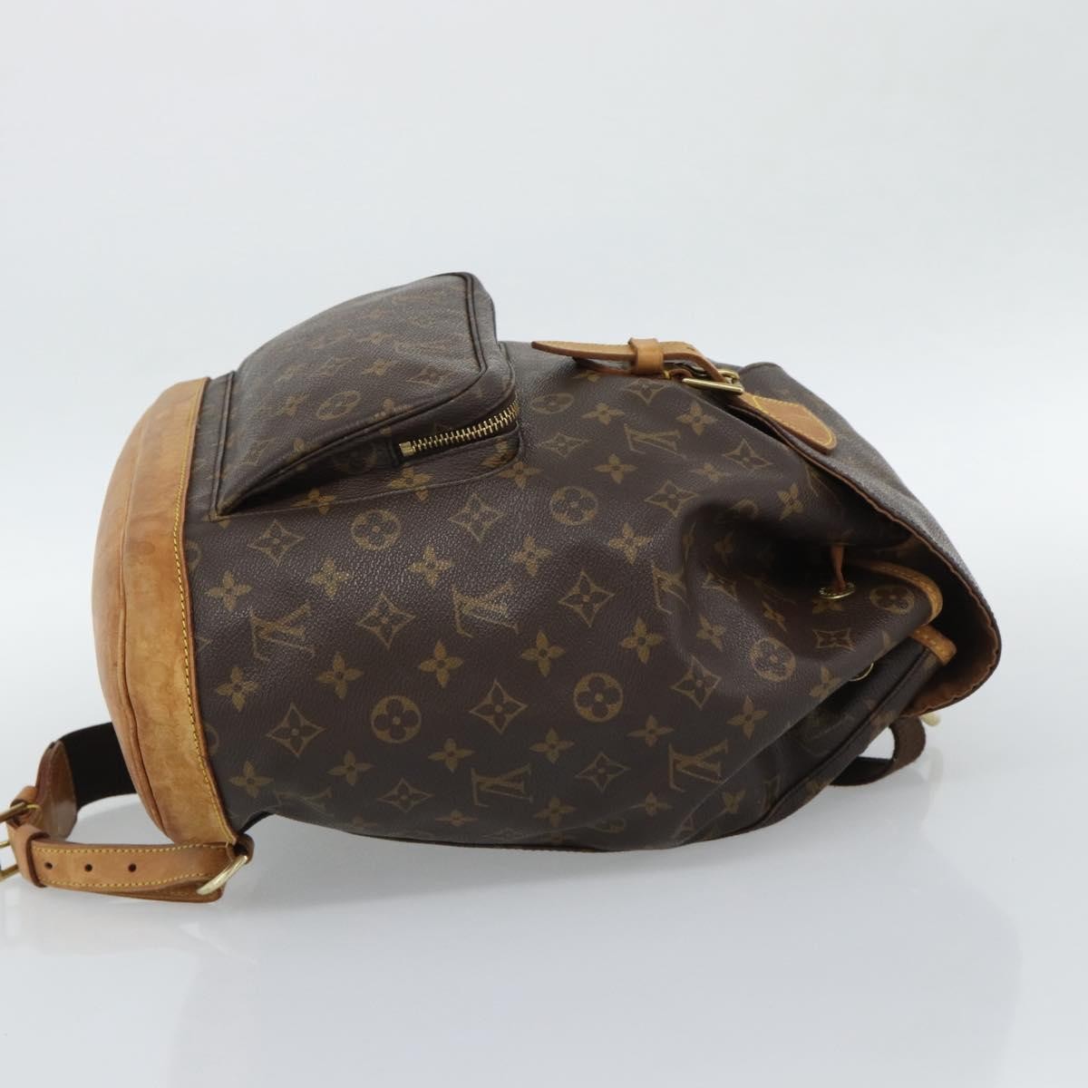 Louis Vuitton Vintage Montsouris Monogram Canvas Brown Canvas Backpack Bag (Pre-Owned)