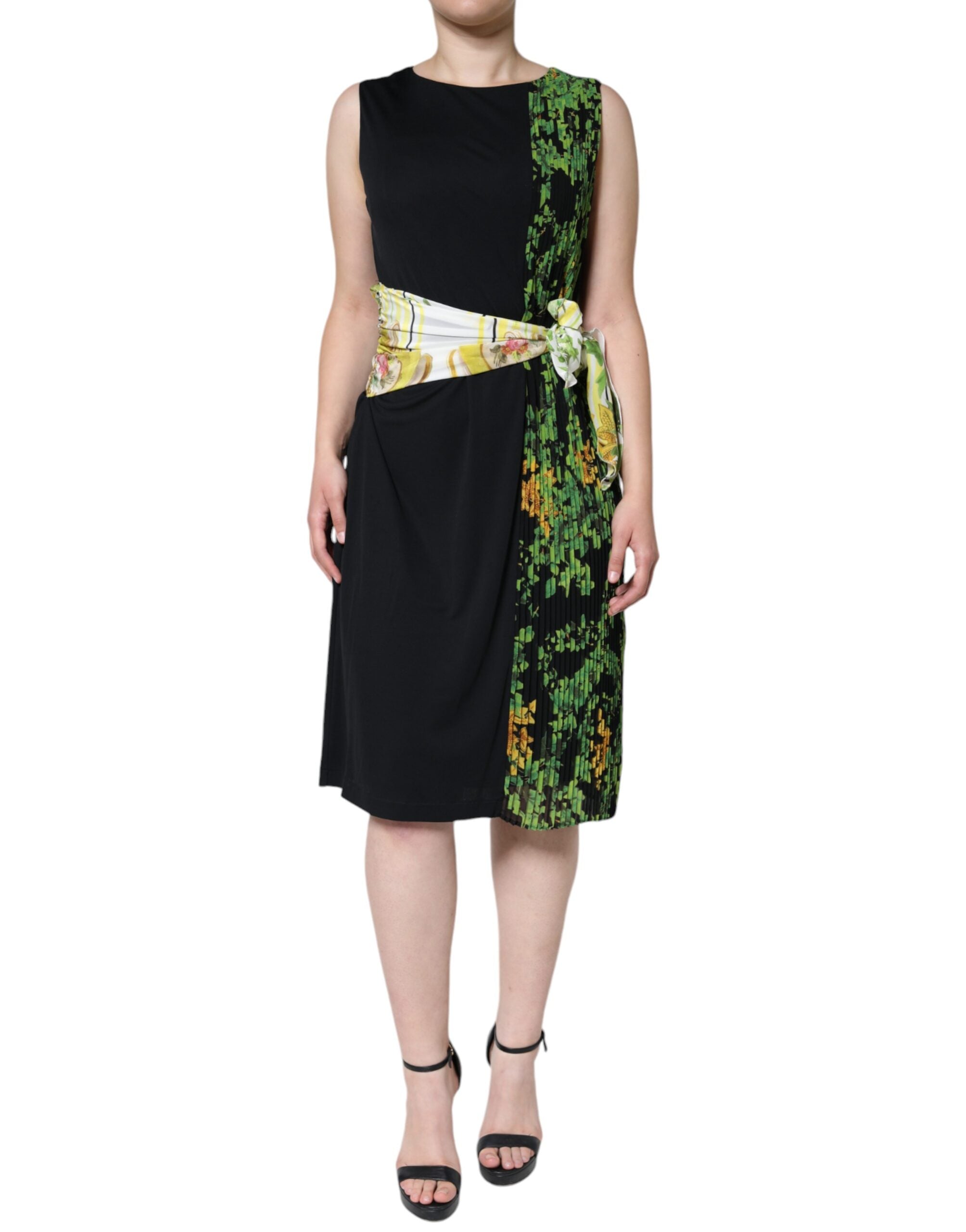 Roberto Cavalli Multicolor Floral Sheath Knee Length Women's Dress (Pre-Owned)