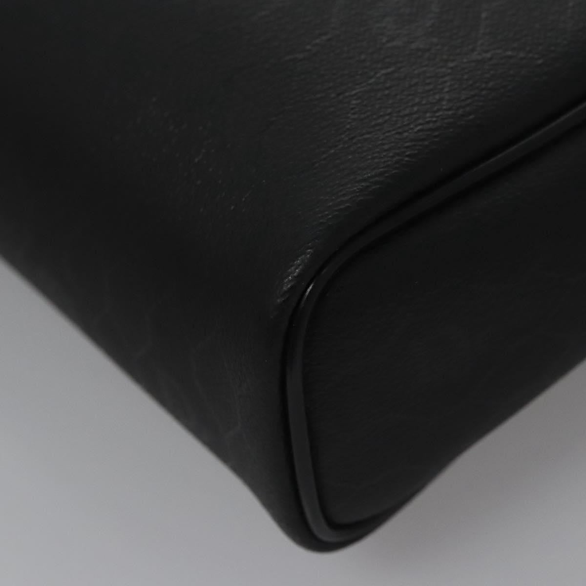 Christian Dior Vintage Honeycomb Zip Coated Canvas Black Canvas Clutche & Pouche Bag (Pre-Owned)