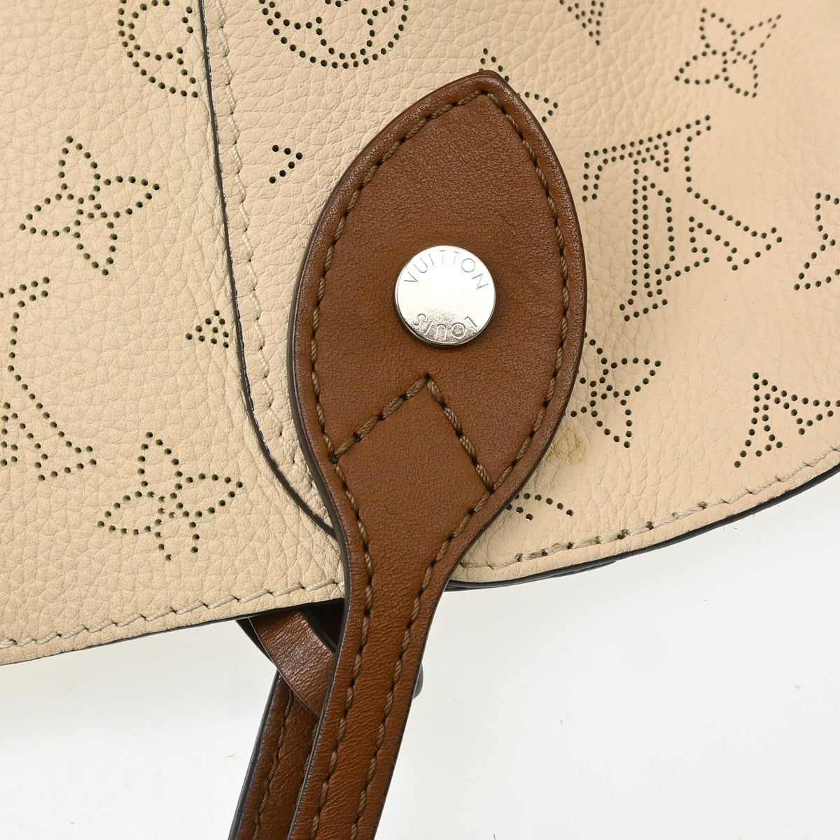 Louis Vuitton Hina Mahina Leather Beige Leather Handbag (Pre-Owned)
