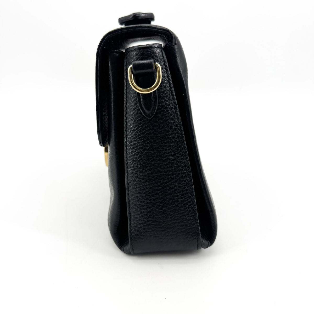 Gucci Interlocking Leather Black Leather Shoulder Bag Bag (Pre-Owned)