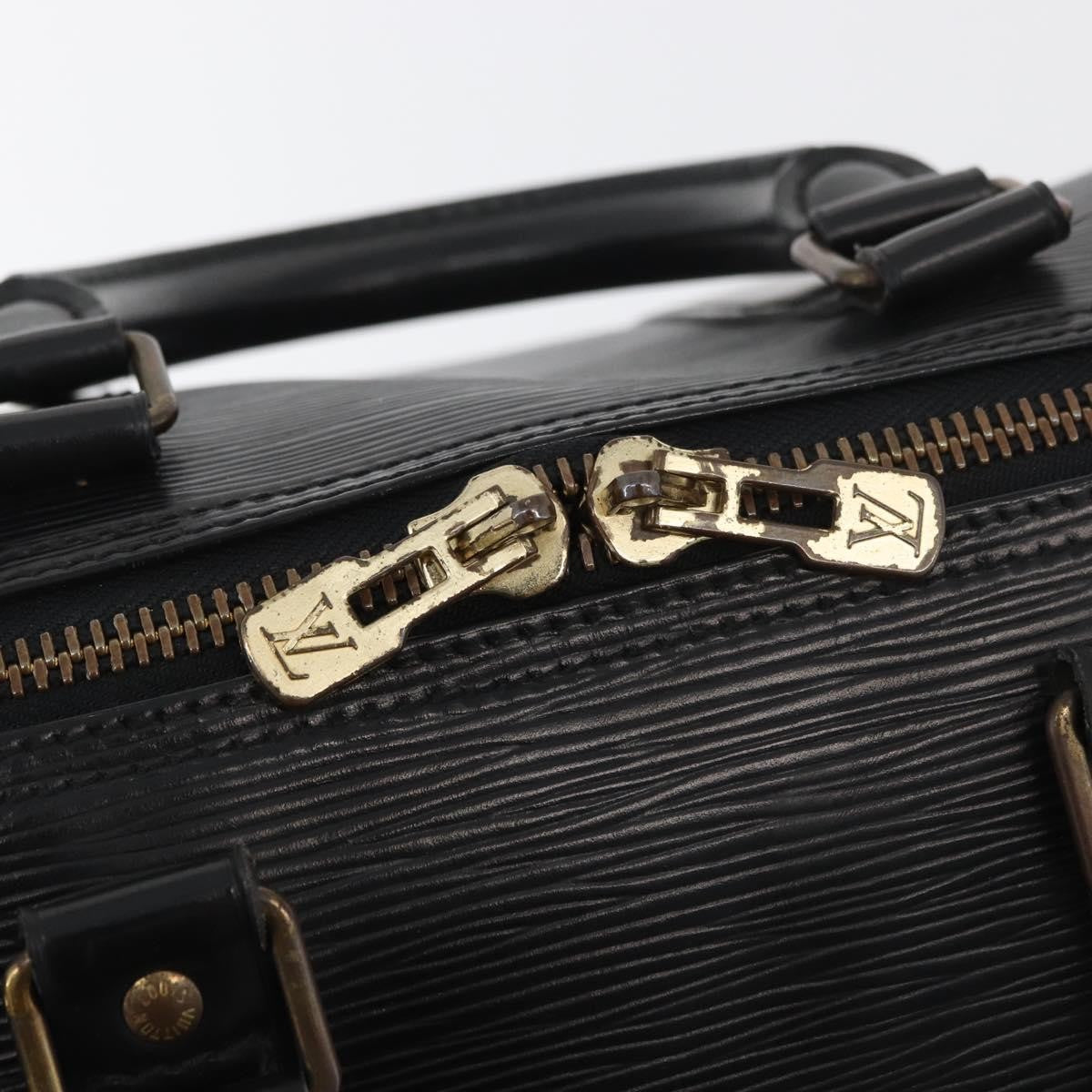 Louis Vuitton Keepall Epi Leather Black Leather Travel Bag Bag (Pre-Owned)