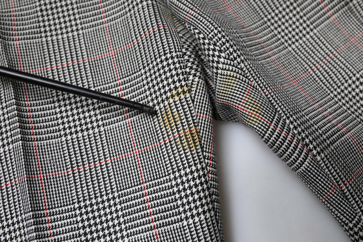 Dolce & Gabbana Gray Plaid Wool Mid Waist Women Tapered Women's Pants (Pre-Owned)