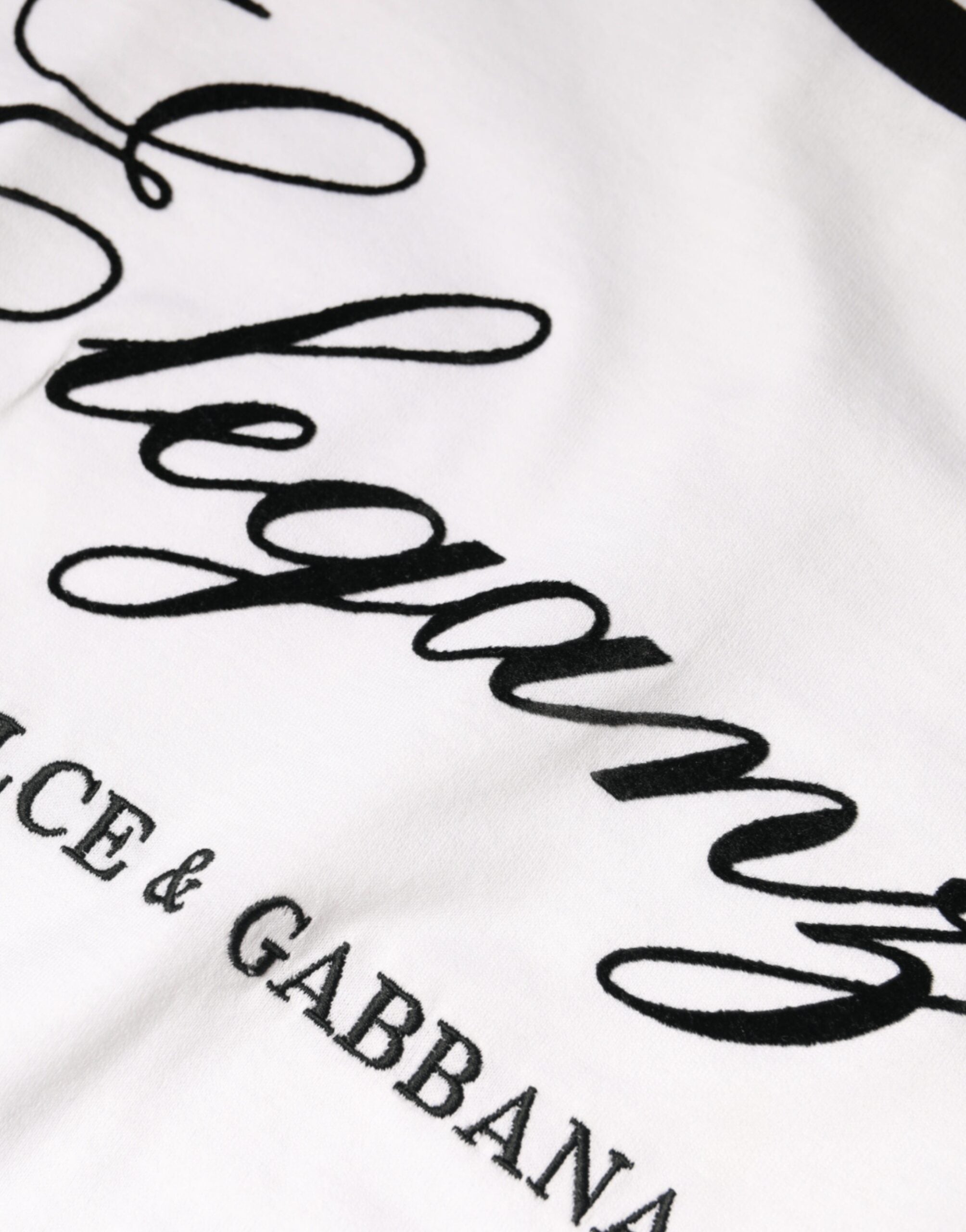 Dolce & Gabbana White Eleganza Print Cotton Short Sleeves Women's T-shirt