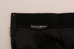 Dolce & Gabbana Elegant Gold Fringe High-Waist Pencil Women's Skirt