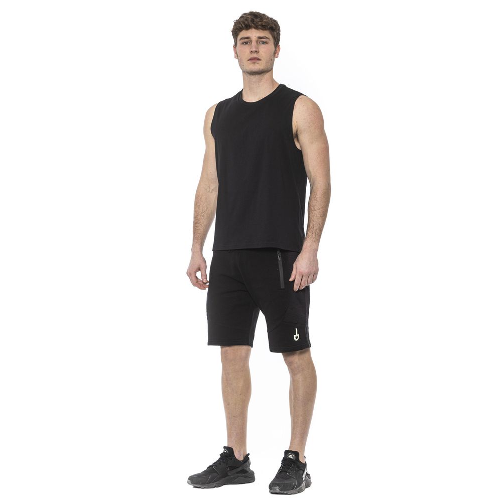 Tond Black Cotton Men's Tank Men's Top