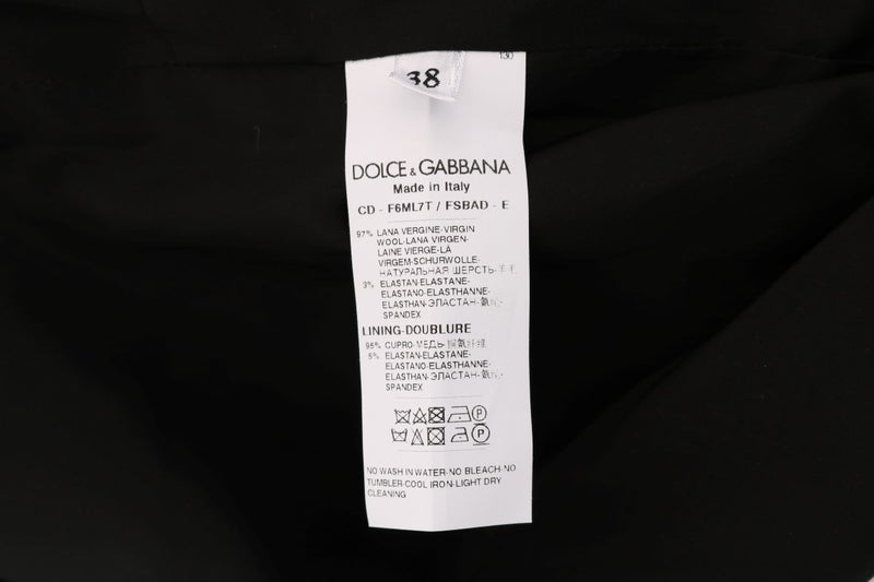 Dolce & Gabbana Elegant Polka Dot Wool Blend Women's Dress