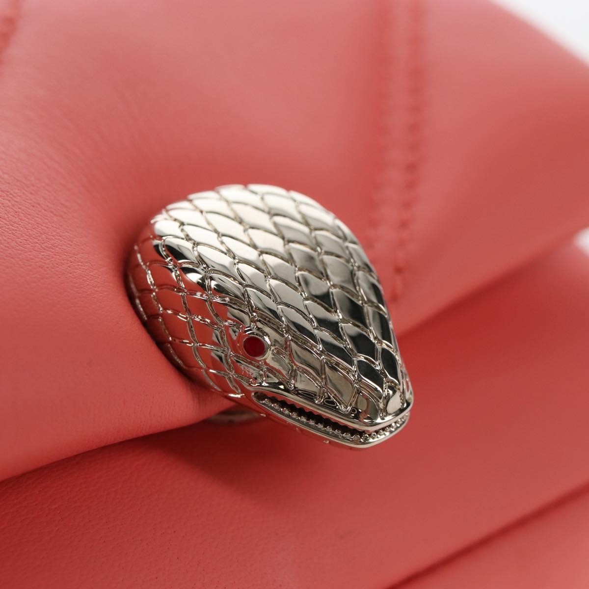 Bvlgari Serpenti Cabochon Diagonal Quilted Leather Pink Leather Shoulder Bag Bag (Pre-Owned)