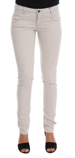 Costume National Chic White Slim-Fit Stretch Women's Jeans