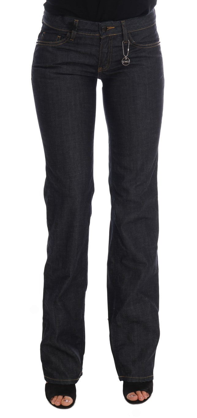 Costume National Dark Blue Cotton Classic Fit Women's Jeans
