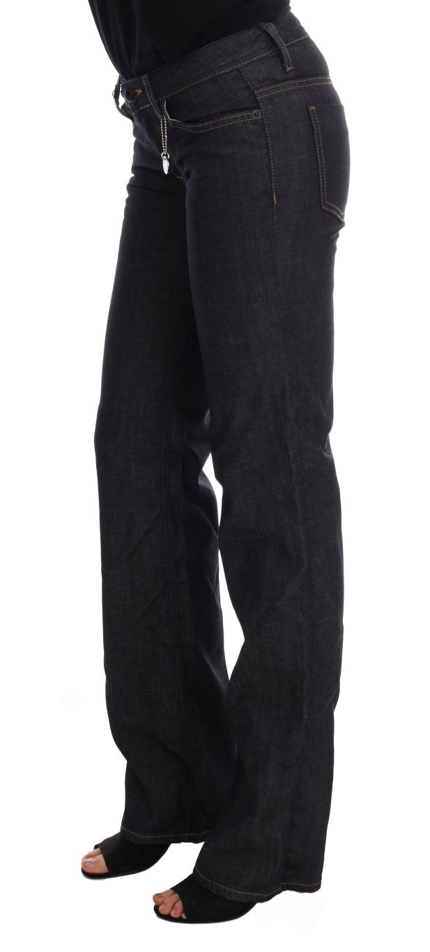 Costume National Dark Blue Cotton Classic Fit Women's Jeans
