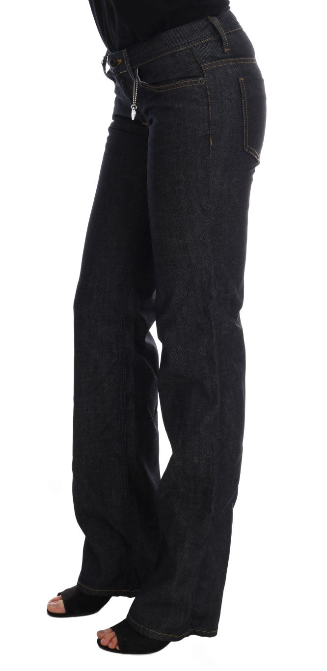 Costume National Dark Blue Cotton Classic Fit Women's Jeans
