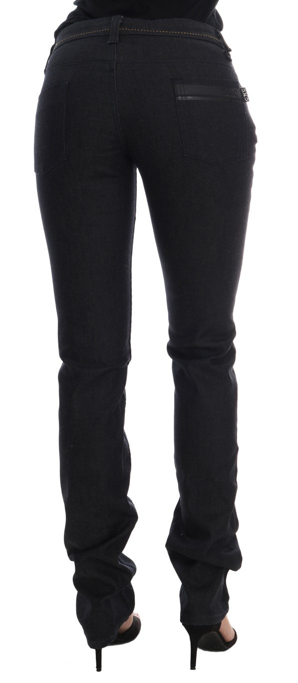Costume National Blue Cotton Stretch Slim Fit Women's Jeans