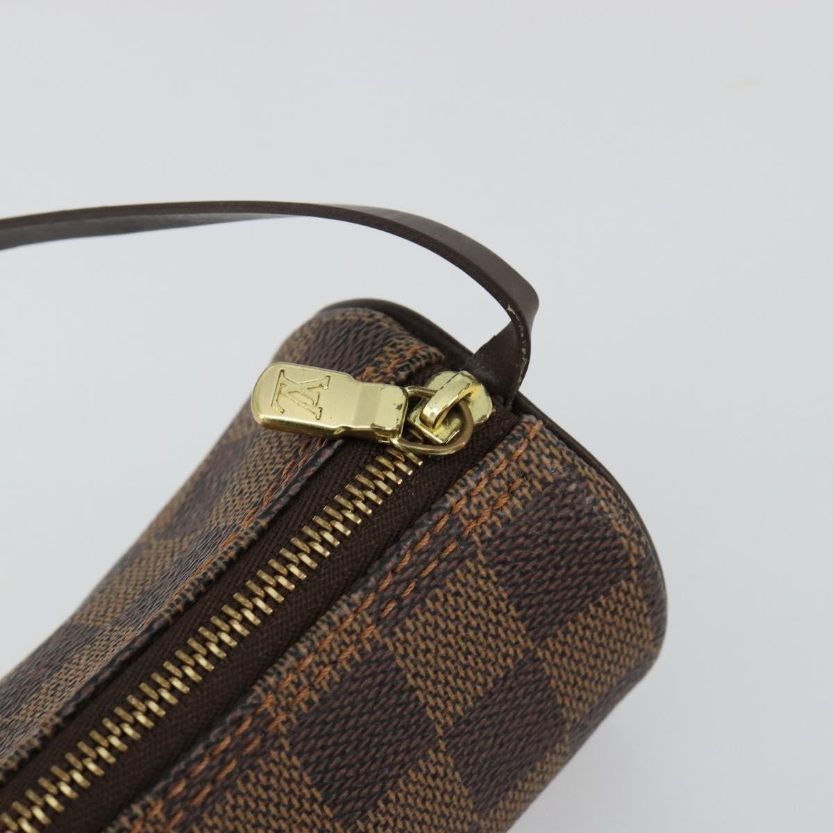 Louis Vuitton Papillon Pochette Damier Brown Canvas Clutche & Pouche Bag (Pre-Owned)