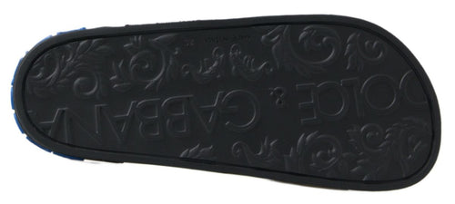 Dolce & Gabbana Elegant Black Leather Slide Women's Sandals