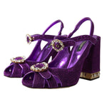 Dolce & Gabbana Elegant Purple Ankle Strap Women's Heels