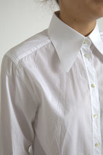 Dolce & Gabbana White Cotton Collared Long Sleeves Shirt Women's Top