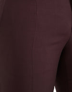 Dolce & Gabbana Maroon Wool Men Slim Fit Dress Men's Pants