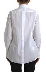 Dolce & Gabbana Cotton Collared Long Sleeves Shirt Women's White