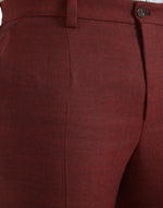 Dolce & Gabbana Maroon Wool Men Skinny Dress Men's Pants