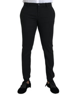 Dolce & Gabbana Black Wool Stretch Men Skinny Men's Pants