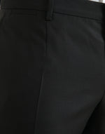 Dolce & Gabbana Black Wool Silk Skinny Dress Men's Pants
