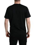 Best Dolce & Gabbana Black Cotton Round Neck Men's T-shirt