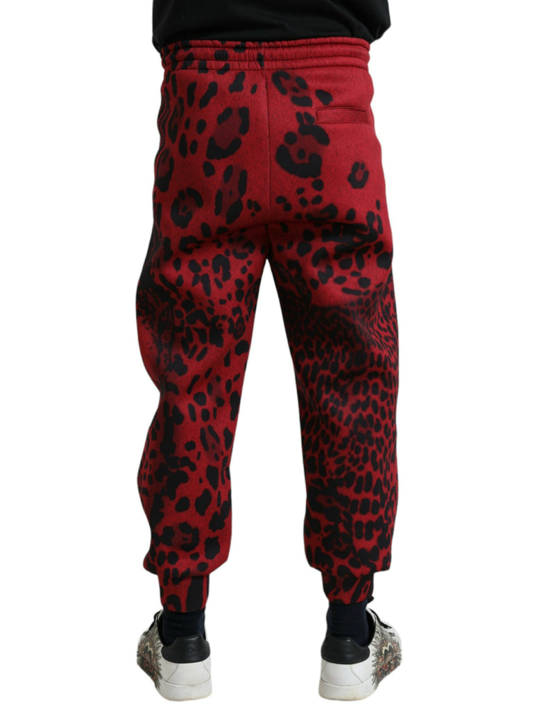 Dolce & Gabbana Elegant Leopard Print Men's Joggers