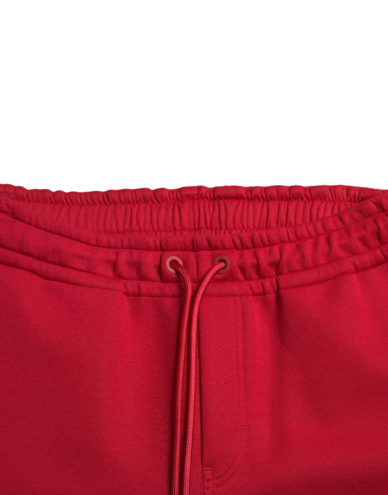 Dolce & Gabbana Sizzling Red Cotton Blend Jogger Men's Pants