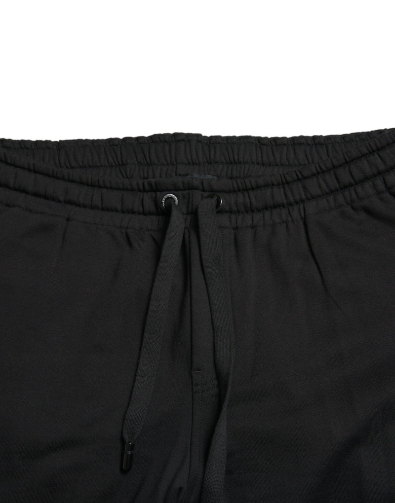 Dolce & Gabbana Elegant Black Cotton Jogger Men's Pants