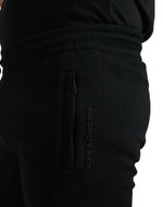 Dolce & Gabbana Exquisite Cotton Blend Jogger Pants - Men's Black
